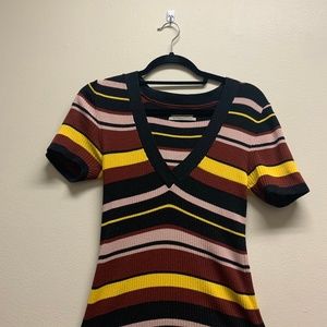 Urban Outfitters Striped V Neck